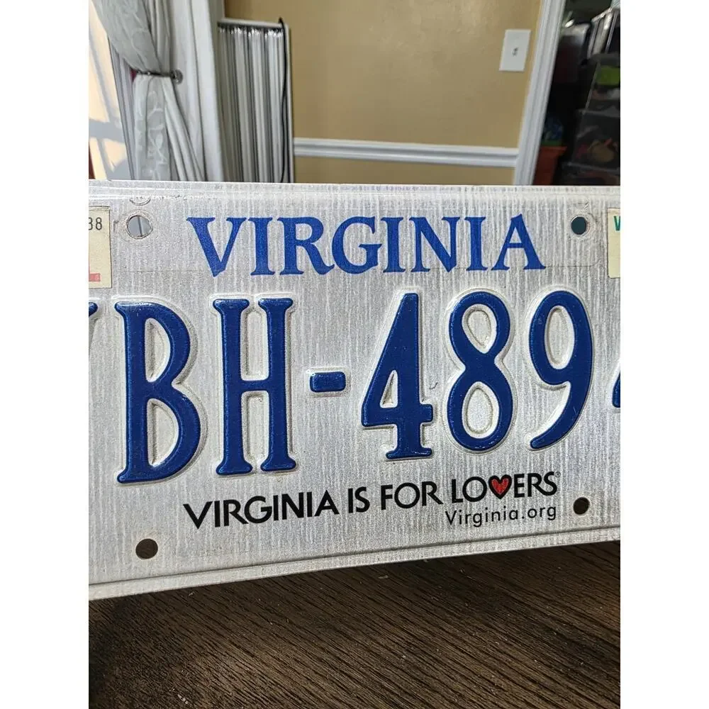 Vintage Virginia - Virginia is for Lovers US Car License Number‎ Plate VBH-4894